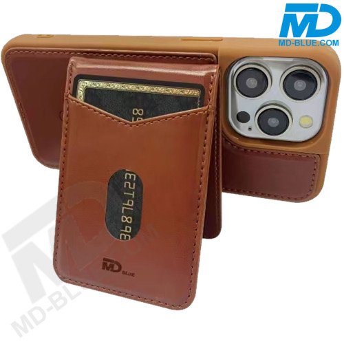 iPhone 14 Pro Max Telefoonhoesje - Back Cover - Card Houder -Portemonnee - Magsafe - 2 in 1 - Bruin