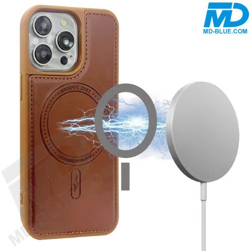 iPhone 14 Pro Max Telefoonhoesje - Back Cover - Card Houder -Portemonnee - Magsafe - 2 in 1 - Bruin