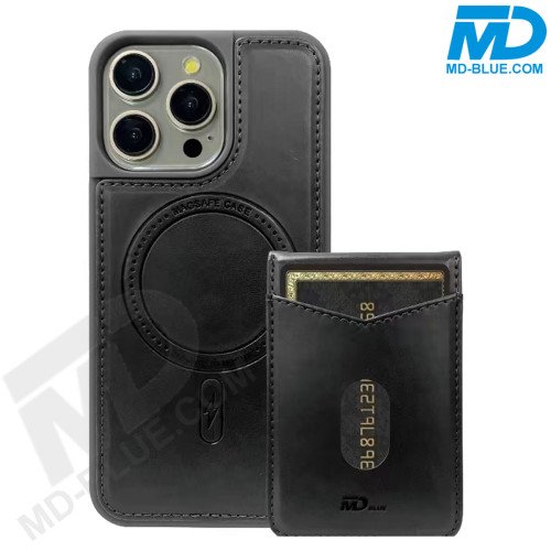 Samsung S24 Ultra Telefoonhoesje - Back Cover - Card Houder -Portemonnee - Magsafe - 2 in 1 - Zwart  