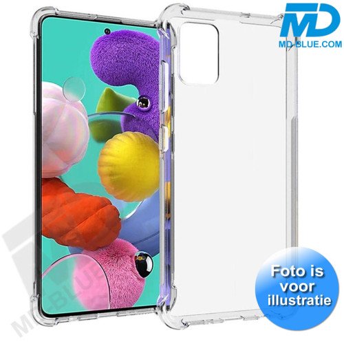 Samsung A43 - Telefoonhoesje - Achterkantje - Siliconen - Antishock - Transparant
