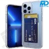 iPhone 11 - Telefoonhoesje - Siliconen - met kaarthouder - Transparant