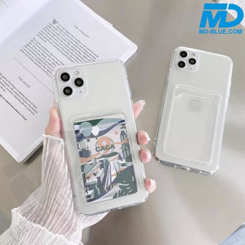 iPhone 17 - Telefoonhoesje - Siliconen - met kaarthouder - Transparant