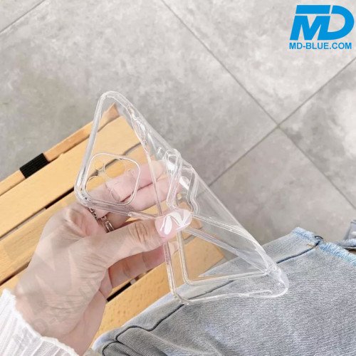 iPhone 14 - Telefoonhoesje - Siliconen - met kaarthouder - Transparant