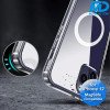 iPhone 12 Hoesje Transparant Siliconen MagSafe - iPhone 12 Case - iPhone 12 - Transparant- MagSafe Case - Witte ring