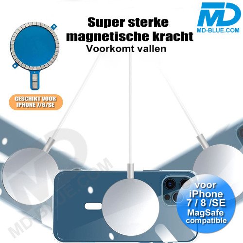 iPhone 7/8/Se Hoesje Transparant Siliconen MagSafe - iPhone 7/8/Se Case - Transparant- MagSafe Case - Wit iPhone 7/8/Se Hoesje Transparant Siliconen MagSafe - iPhone 7/8/Se Case - Transparant- MagSafe Case - Wit