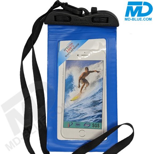 Waterdicht Telefoonhoesje met koord Universeel - Blauw