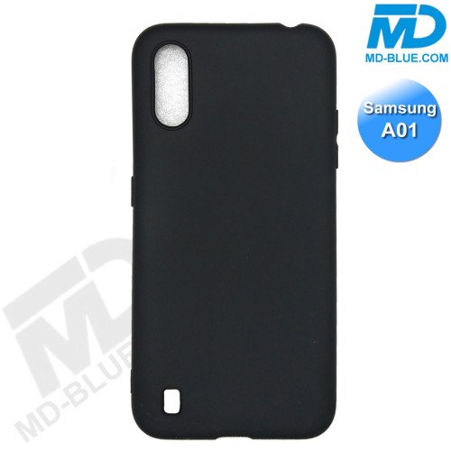 Samsung A01 - Telefoonhoesje - Achterkantje - Silliconen - Zwart