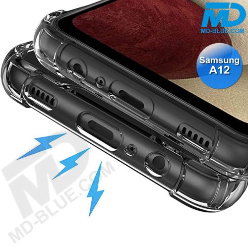 Samsung A12- Telefoonhoesje - Achterkantje - Siliconen - Antishock - Transparant Samsung A12- Telefoonhoesje - Achterkantje - Siliconen - Antishock - Transparant