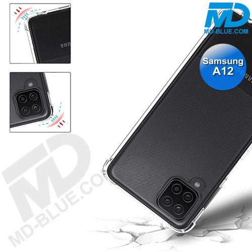 Samsung A12- Telefoonhoesje - Achterkantje - Siliconen - Antishock - Transparant Samsung A12- Telefoonhoesje - Achterkantje - Siliconen - Antishock - Transparant