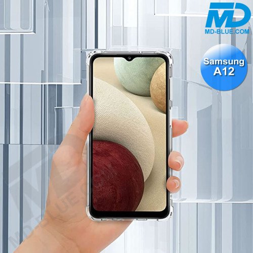 Samsung A12- Telefoonhoesje - Achterkantje - Siliconen - Antishock - Transparant Samsung A12- Telefoonhoesje - Achterkantje - Siliconen - Antishock - Transparant