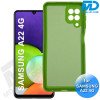 Samsung A22 (4G) - Telefoonhoesje - Achterkantje - Premium Silliconen - Groen