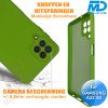 Samsung A22 (4G) - Telefoonhoesje - Achterkantje - Premium Silliconen - Groen