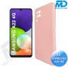 Samsung A22 (4G) - Telefoonhoesje - Achterkantje - Premium Silliconen - Roze