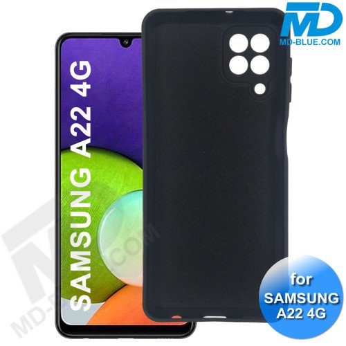 Samsung A22 (4G) - Telefoonhoesje - Achterkantje - Premium Silliconen - Zwart Samsung A22 (4G) - Telefoonhoesje - Achterkantje - Premium Silliconen - Zwart