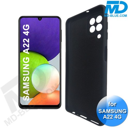 Samsung A22 (4G) - Telefoonhoesje - Achterkantje - Premium Silliconen - Zwart Samsung A22 (4G) - Telefoonhoesje - Achterkantje - Premium Silliconen - Zwart