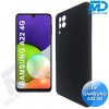 Samsung A22 (4G) - Telefoonhoesje - Achterkantje - Premium Silliconen - Zwart