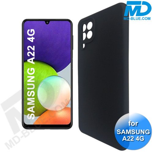 Samsung A22 (4G) - Telefoonhoesje - Achterkantje - Premium Silliconen - Zwart Samsung A22 (4G) - Telefoonhoesje - Achterkantje - Premium Silliconen - Zwart