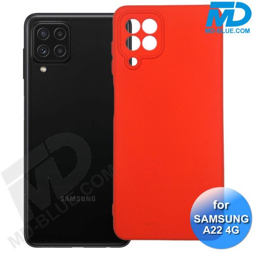 Samsung A22 (4G) - Telefoonhoesje - Achterkantje - Premium Silliconen - Rood Samsung A22 (4G) - Telefoonhoesje - Achterkantje - Premium Silliconen - Rood