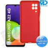 Samsung A22 (4G) - Telefoonhoesje - Achterkantje - Premium Silliconen - Rood