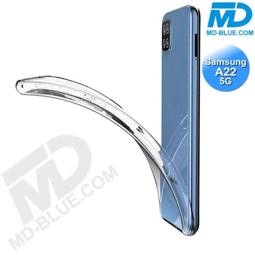 Samsung A22 (5G) - Telefoonhoesje - Achterkantje - Siliconen - Transparant Samsung A22 (5G) - Telefoonhoesje - Achterkantje - Siliconen - Transparant