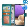 Samsung Galaxy A32 5G Hoesje - Portemonnee Book Case - Kaarthouder & Magneetsluiting - Turquoise