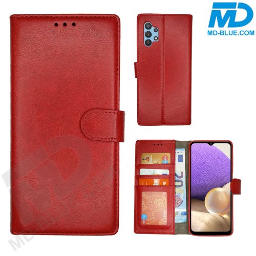Samsung A43 Book Case Telefoonhoesje - Portemonnee  - Kaarthouder & Magneetsluiting - Rood
