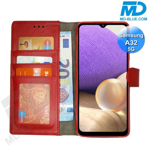 Samsung A52 / A52s Book Case Telefoonhoesje - Portemonnee  - Kaarthouder & Magneetsluiting - Rood