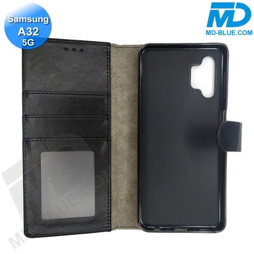 Samsung Galaxy A32 5G Hoesje - Portemonnee Book Case - Kaarthouder & Magneetsluiting - Zwart