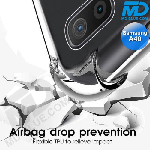 Samsung A40 - Telefoonhoesje - Achterkantje - Siliconen - Antishock - Transparant Samsung A40 - Telefoonhoesje - Achterkantje - Siliconen - Antishock - Transparant