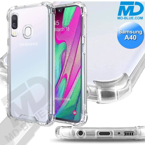 Samsung A40 - Telefoonhoesje - Achterkantje - Siliconen - Antishock - Transparant Samsung A40 - Telefoonhoesje - Achterkantje - Siliconen - Antishock - Transparant