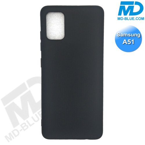 Samsung A51- Telefoonhoesje - Achterkantje - Silliconen - Zwart