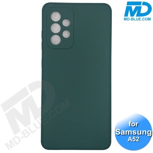Samsung A52- Telefoonhoesje - Achterkantje - Silliconen - Donker Groen