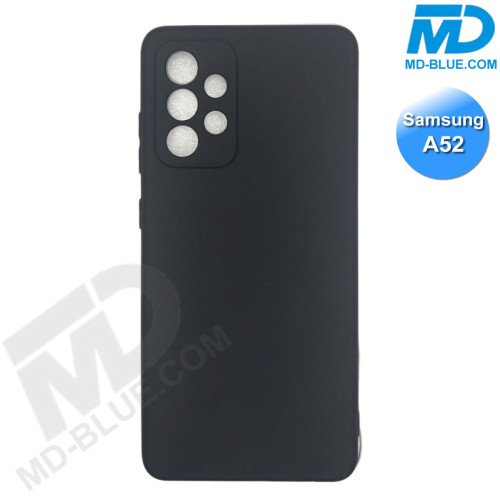 Samsung A52- Telefoonhoesje - Achterkantje - Silliconen - Zwart
