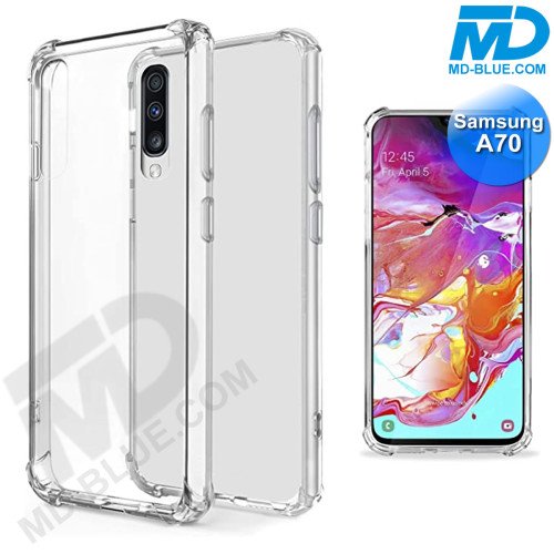 Samsung A70 - Telefoonhoesje - Achterkantje - Siliconen - Antishock - Transparant