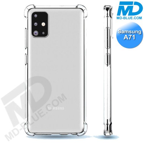 Samsung A71 - Telefoonhoesje - Achterkantje - Siliconen - Antishock - Transparant