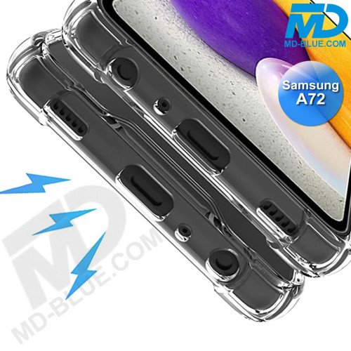 Samsung A72 - Telefoonhoesje - Achterkantje - Siliconen - Antishock - Transparant Samsung A72 - Telefoonhoesje - Achterkantje - Siliconen - Antishock - Transparant