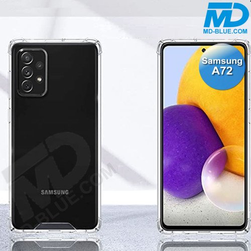 Samsung A72 - Telefoonhoesje - Achterkantje - Siliconen - Antishock - Transparant Samsung A72 - Telefoonhoesje - Achterkantje - Siliconen - Antishock - Transparant