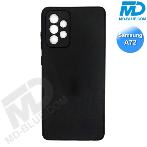 Samsung A72- Telefoonhoesje - Achterkantje - Silliconen - Zwart