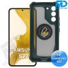 Samsung S22 Telefoonhoesje - Back Cover - Antishock - Groen Transparant 