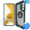 Samsung S22 Telefoonhoesje - Back Cover - Antishock - Groen Transparant 