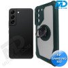 Samsung S22 Telefoonhoesje - Back Cover - Antishock - Groen Transparant 