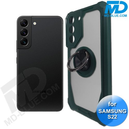 Samsung S22 Telefoonhoesje - Back Cover - Antishock - Groen Transparant Samsung S22 Telefoonhoesje - Back Cover - Antishock - Groen Transparant