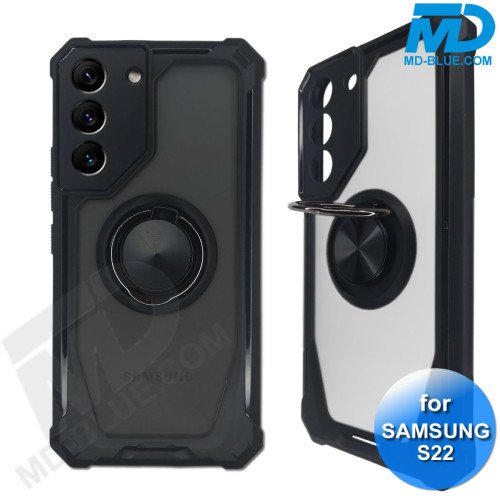 Samsung S22 Telefoonhoesje - Back Cover - Antishock - Zwart Transparant Samsung S22 Telefoonhoesje - Back Cover - Antishock - Zwart Transparant
