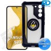Samsung S22 Telefoonhoesje - Back Cover - Antishock - Zwart Transparant 