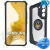 Samsung S22 Telefoonhoesje - Back Cover - Antishock - Zwart Transparant 