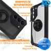 Samsung S22 Telefoonhoesje - Back Cover - Antishock - Zwart Transparant 