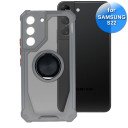 Samsung S22 Telefoonhoesje - Back Cover - Antishock - Grijs Transparant 