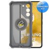 Samsung S22 Telefoonhoesje - Back Cover - Antishock - Grijs Transparant 