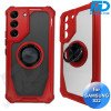 Samsung S22 Telefoonhoesje - Back Cover - Antishock - Rood Transparant Samsung S22 Telefoonhoesje - Back Cover - Antishock - Rood Transparant