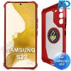 Samsung S22 Telefoonhoesje - Back Cover - Antishock - Rood Transparant Samsung S22 Telefoonhoesje - Back Cover - Antishock - Rood Transparant